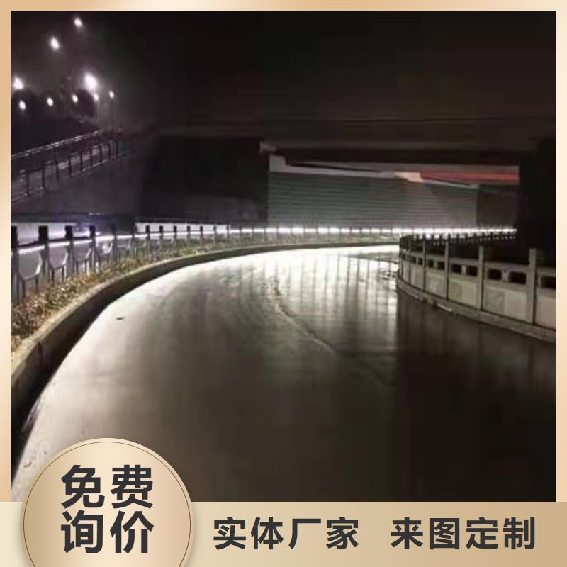 不锈钢桥梁防撞护栏河道景观灯光护栏镀锌管景观护栏自有厂家省心又省钱